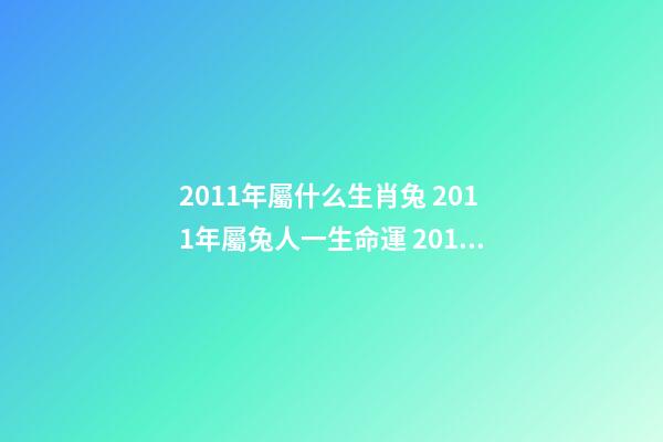 2011年屬什么生肖兔 2011年屬兔人一生命運 2011年屬兔人一生命運，2011年出生的孩子是什么命-第1張-觀點-玄機派
